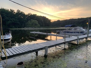 Enjoying an evening on the dock