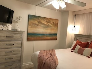 Cable TV in the bedroom as well as plenty of storage space (chest & closet).