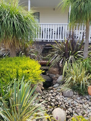 Front rockery water feature 
