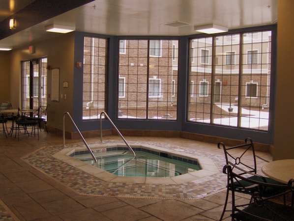 Soak sore muscles in the indoor hot tub.