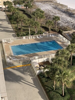 large heated pool