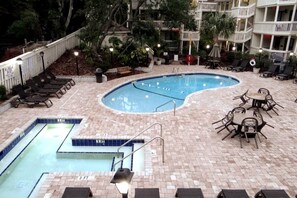 Pool Deck at Dusk