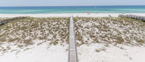 The dune cross-over leading directly to the Gulf beach - The private dune cross-over leads directly from your back door to the beach!