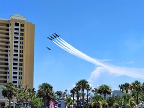 Be in the Blue Angels Airshow! - Practically in the cockpit, be top floor and front row at the famous Blue Angels Airshow!