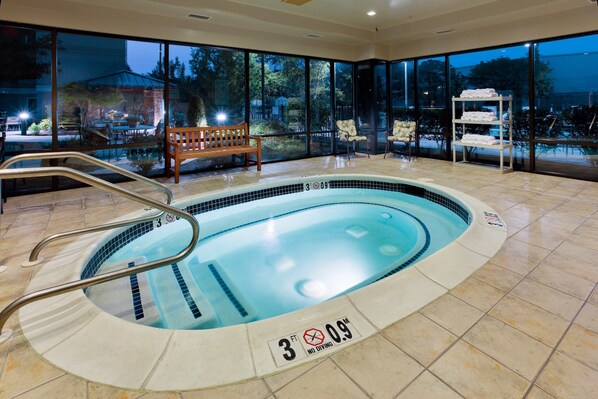 Take a dip in the shared indoor hot tub!
