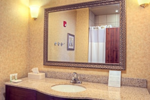 Get ready for your day in the bathroom.