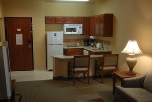 Prepare a meal in the equipped kitchen.