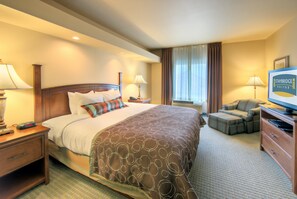 Drift to sleep in this plush bed.