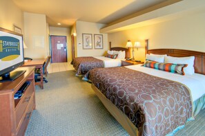 Drift to sleep in this plush bed.