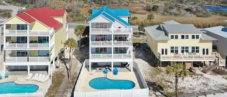 Beachside Exterior with Bay View