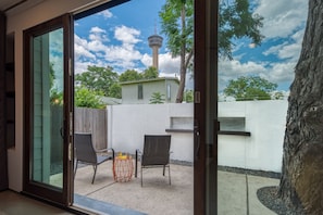 Private Patio off Master bedroom with view to the Tower of the Americas