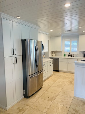 Updated kitchen with all stainless steel appliances