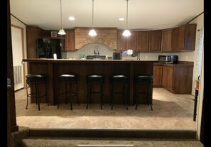 Kitchen, view from living room
