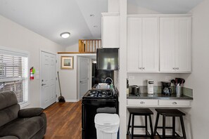 Iroquois cottage living area/kitchen 