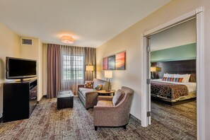 Sink into the cozy sofa after a day exploring the area.