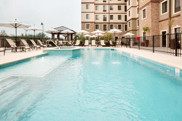 Take a dip in the outdoor pool.