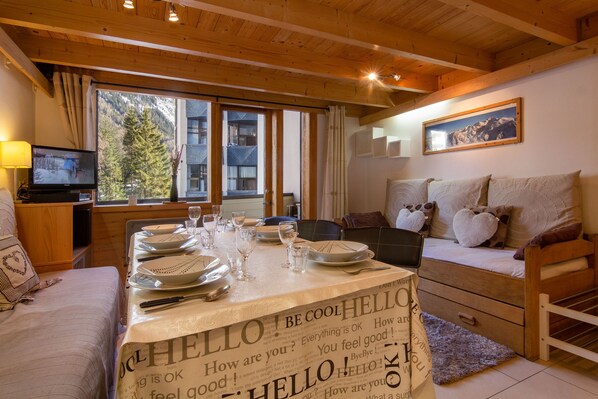 Living room with a balcony