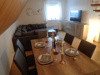 Apartment with a view of the Weser Uplands and a convenient location