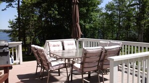 8 person patio set with grill. 