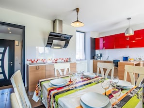 Interior Design, Flooring, Furniture, Ceiling, Floor, Apartment, Home, Room, Kitchen, Chair