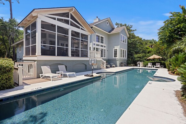 Relax in the backyard oasis