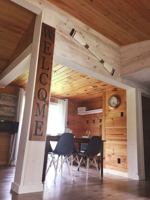 Dining area just off of the kitchen. Open concept throughout with no stairs.