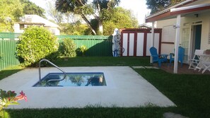 Shared laundry facilities with other apartment + your own washing lines.