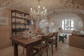 Dining room with antique Provencal dining table