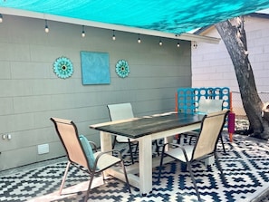 Shaded patio