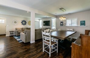 Open concept dining and living