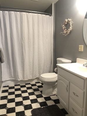 Main Bathroom with tub and shower