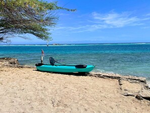 Kayak straight from your patio into the turquoise Caribbean bliss. Adventure awaits!