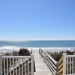 Private beach access from deck