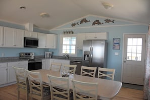 Kitchen and dining area. New Appliances