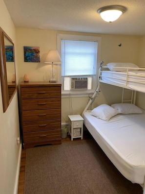 Bedroom 2: Twin Over Full-Sized Bed w/Cozy Decor & AC unit