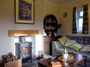 Cosy living room with wood burner | Kinverley, Walton, near Kington