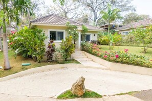 Villa Front View and Two Car Driveway