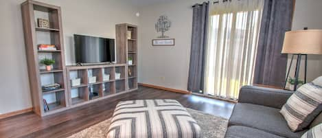 Warm and filled with  natural light living room. Wifi and Smart TV is available