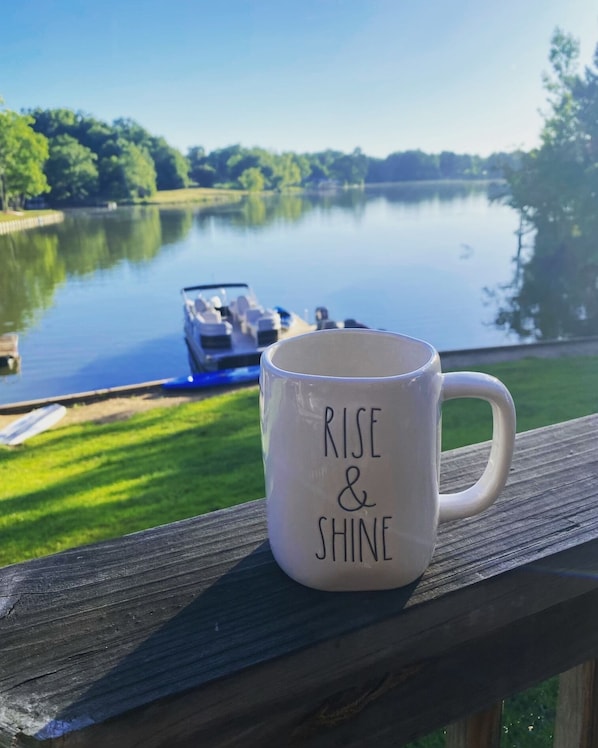 Morning view from the large back deck