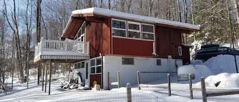 House Rear-view and Yard Winter