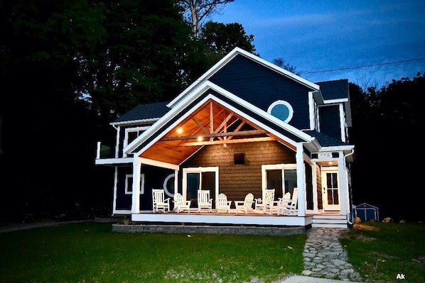 The porch is a great place to hang out as the evening winds down