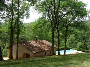 Pflanze, Gebäude, Himmel, Pflanzengemeinschaft, Baum, Natürliche Landschaft, Haus, Schatten, Grundstueck, Holz