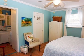 Area in front of the bed