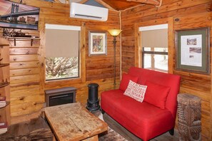 Seating area and television