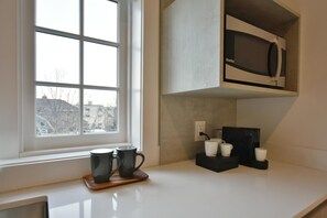 View and kitchenette detail.