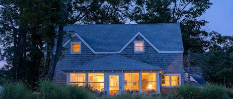 House at dusk
