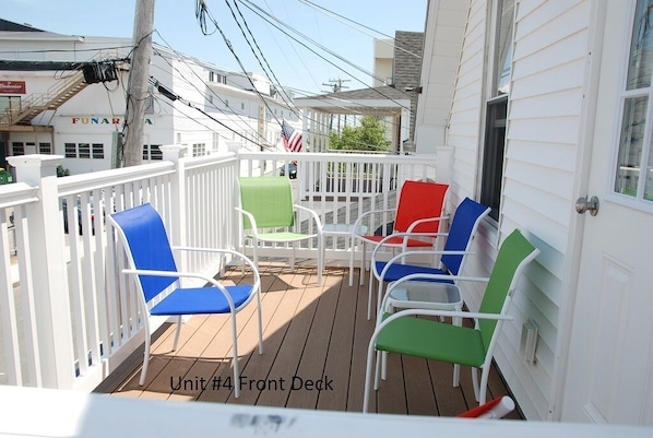 Newly added private front deck. See the fireworks and listen to concerts......