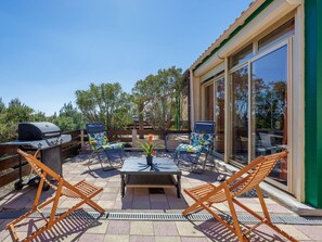 Sky, Wood, Chair, Shade, Outdoor Furniture, Tree, Swimming Pool, Cottage, Leisure, Landscape