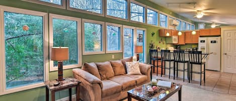 Asheville Vacation Rental | 2BR | 1BA | Step-Free Access | 875 Sq Ft