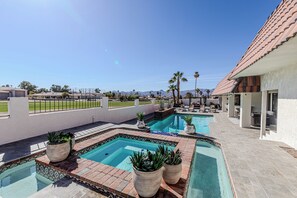 Sparkling pool and spa